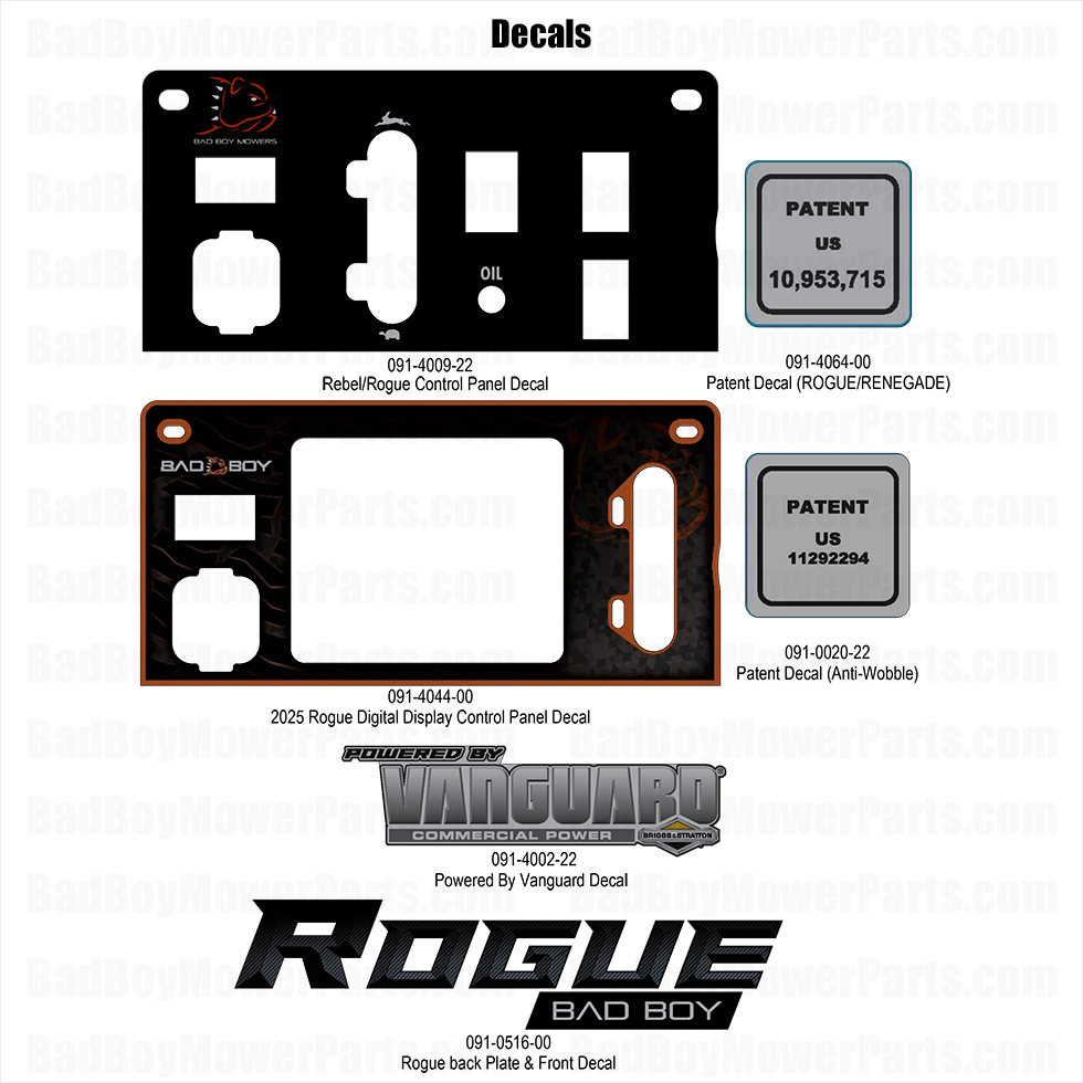 2025 Rogue - Decals - 2